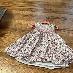 Luli & Me Red Smocked Ruffled Sundress